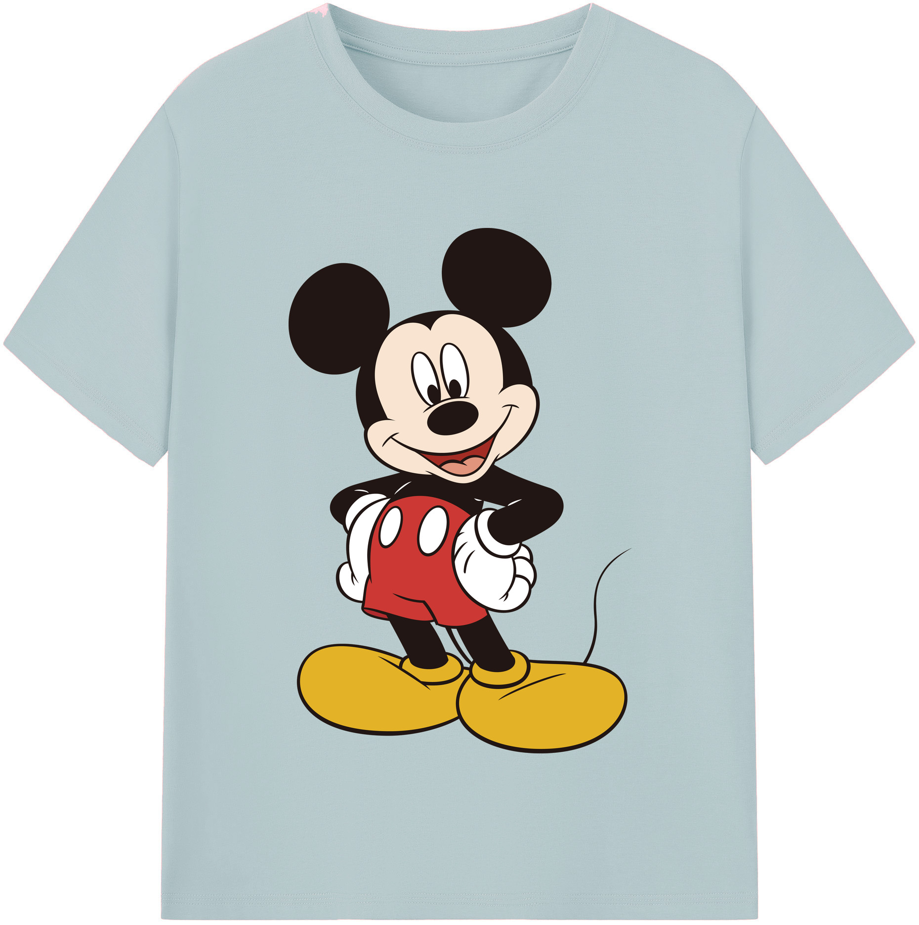 （画像用） ミッキーマウス Mickey Mouse 綿100％半袖Tシャツ（フロントプリント）